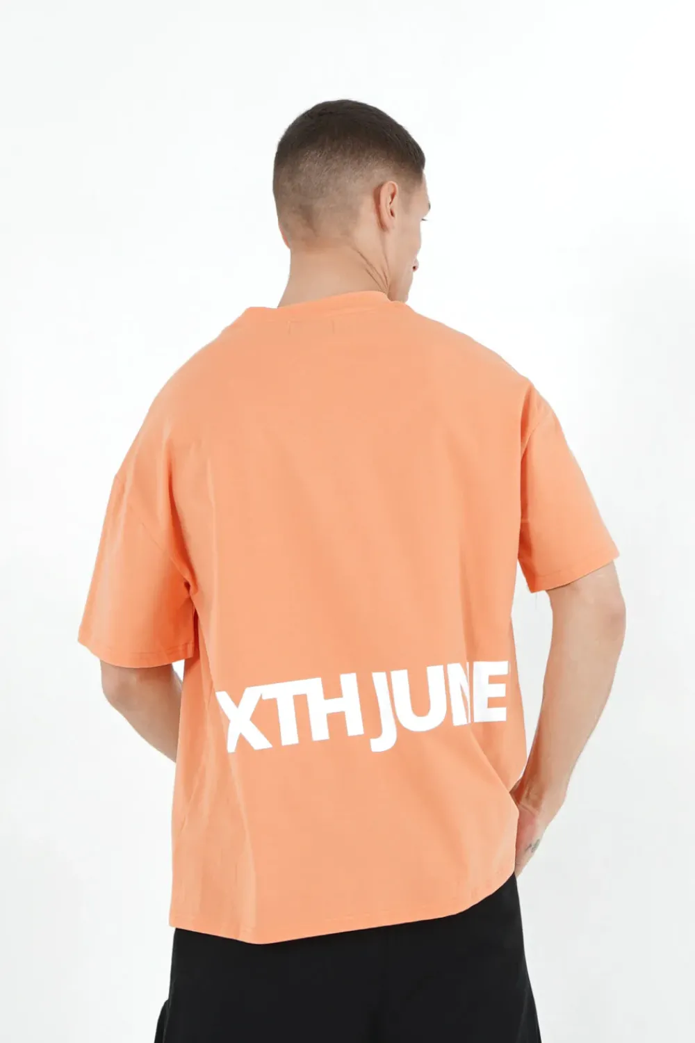 Homme Sixth June Hauts | T-Shirt Grand Logo Orange