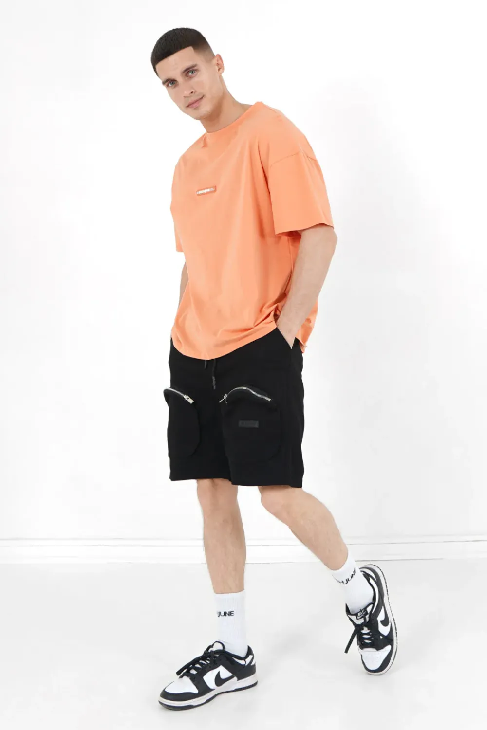 Homme Sixth June Hauts | T-Shirt Grand Logo Orange