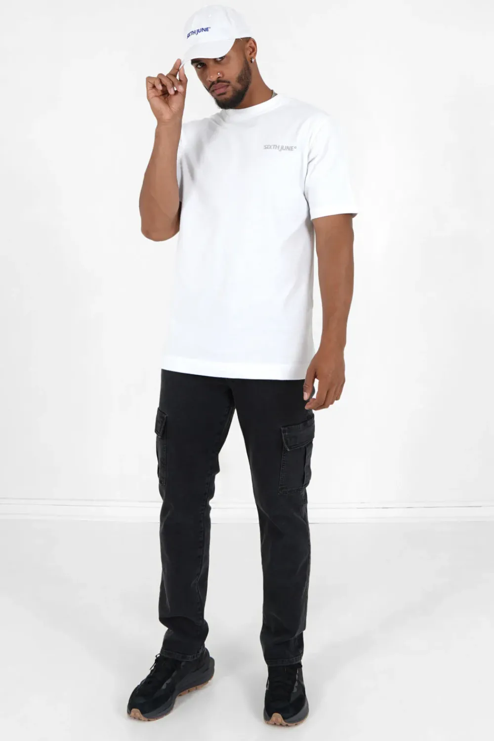 Homme Sixth June Hauts | T-Shirt Logo Brode Blanc