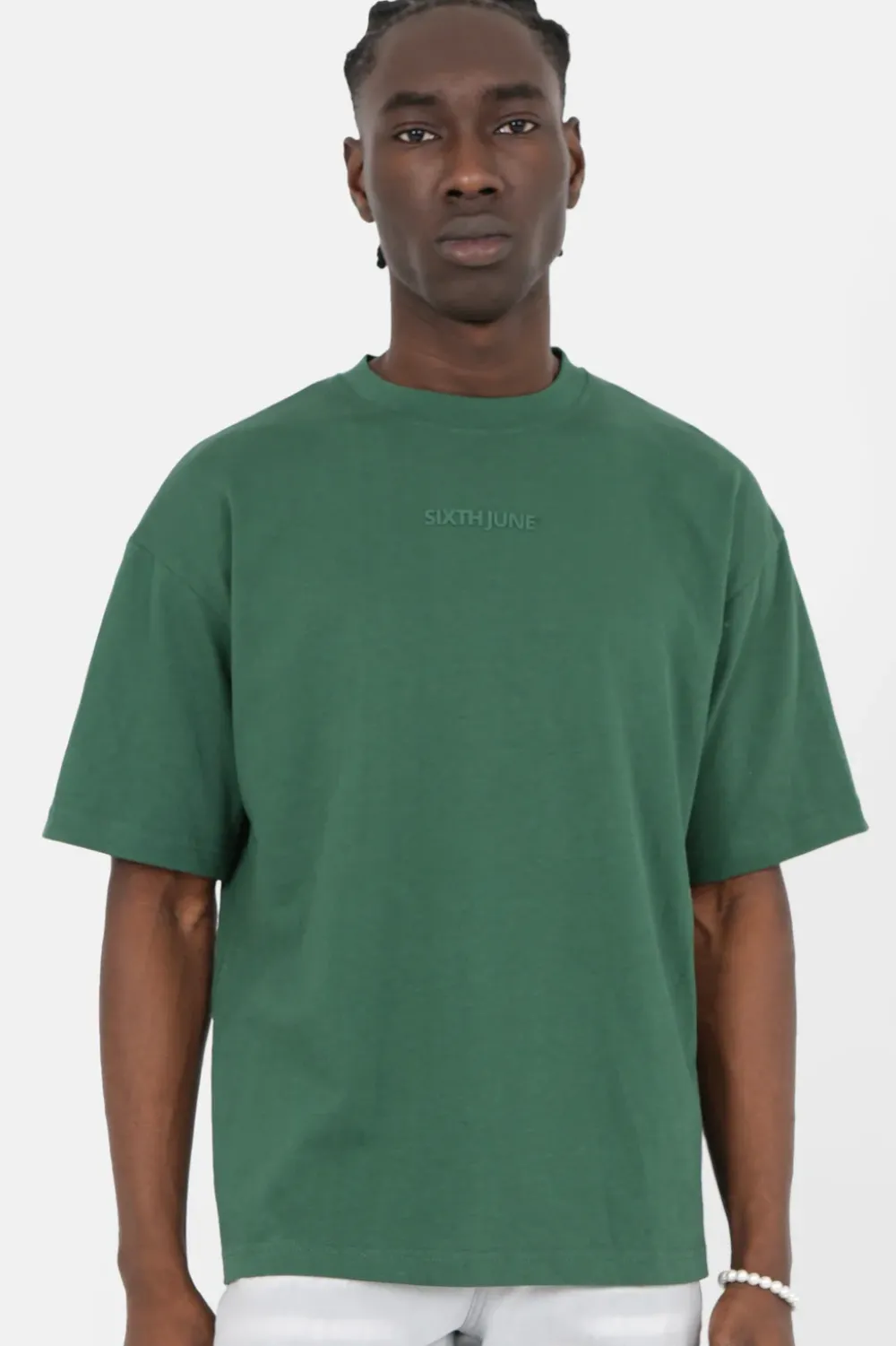 Homme Sixth June Hauts | T-Shirt Logo Gomme Vert Fonce