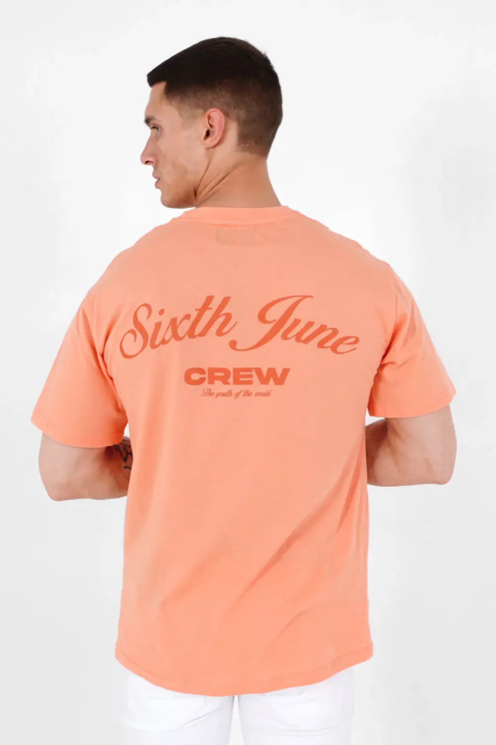 Homme Sixth June Hauts | T-Shirt Logo Signature Orange