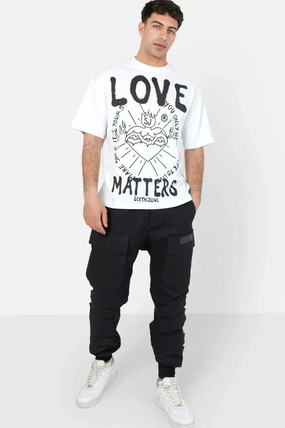 Homme Sixth June Hauts | T-Shirt Love Matters Blanc