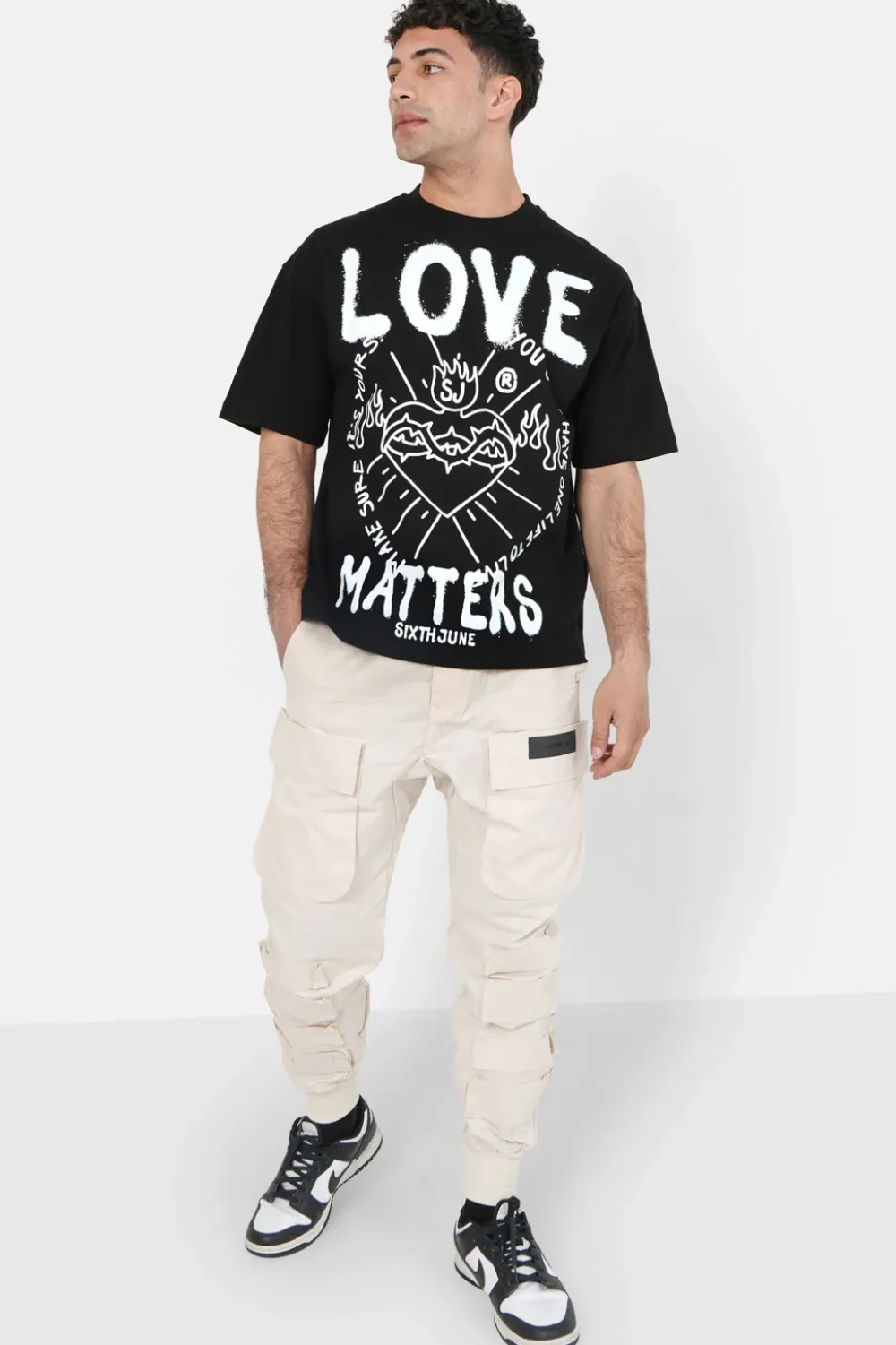 Homme Sixth June Hauts | T-Shirt Love Matters Noir