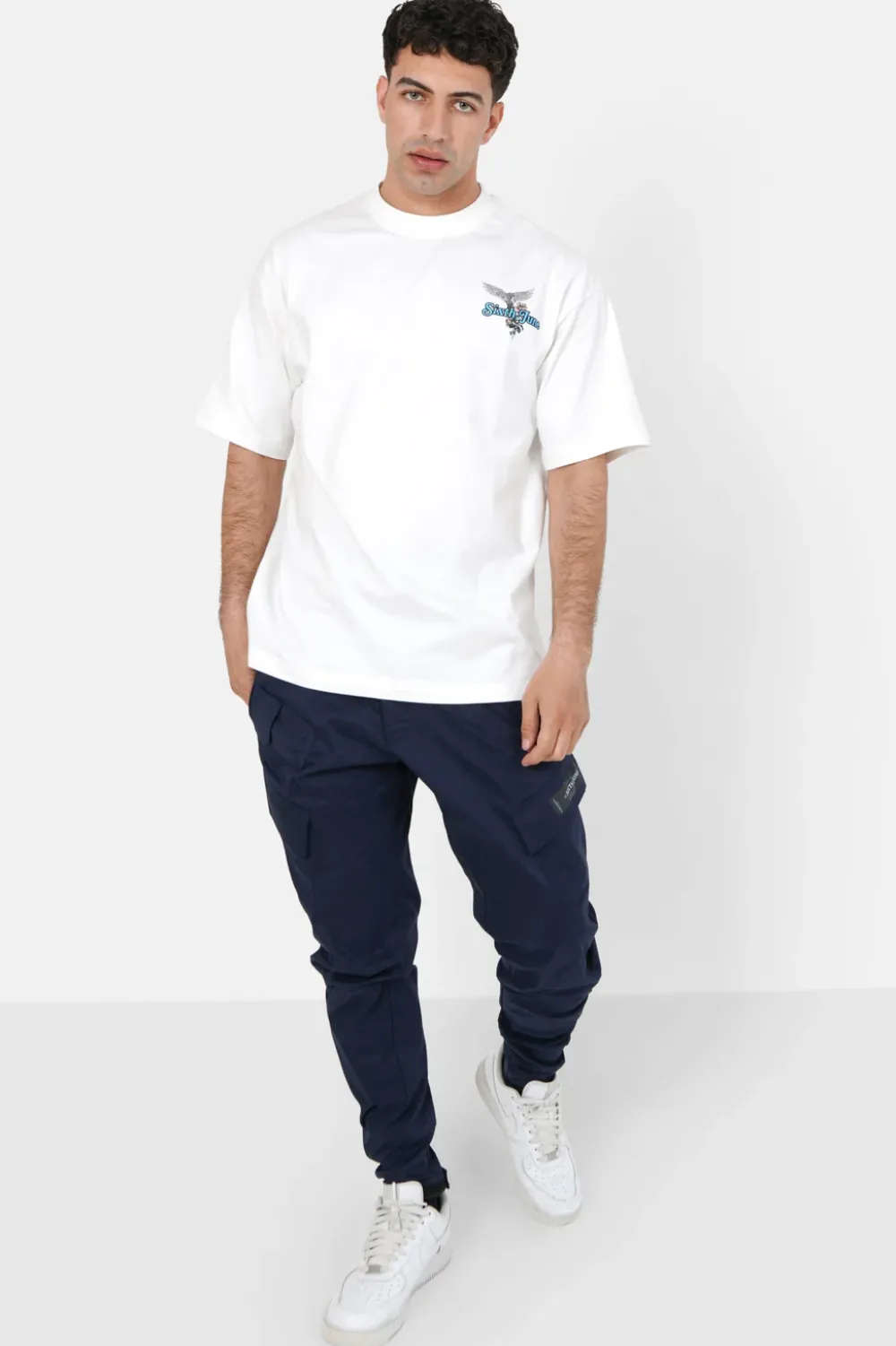 Homme Sixth June Hauts | T-Shirt Manches Courtes Print Colore Blanc