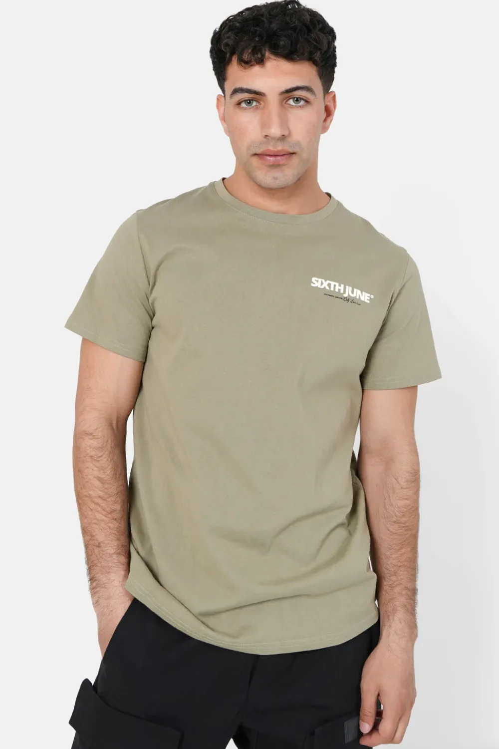 Homme Sixth June Hauts | T-Shirt Self Love Club Vert Kaki