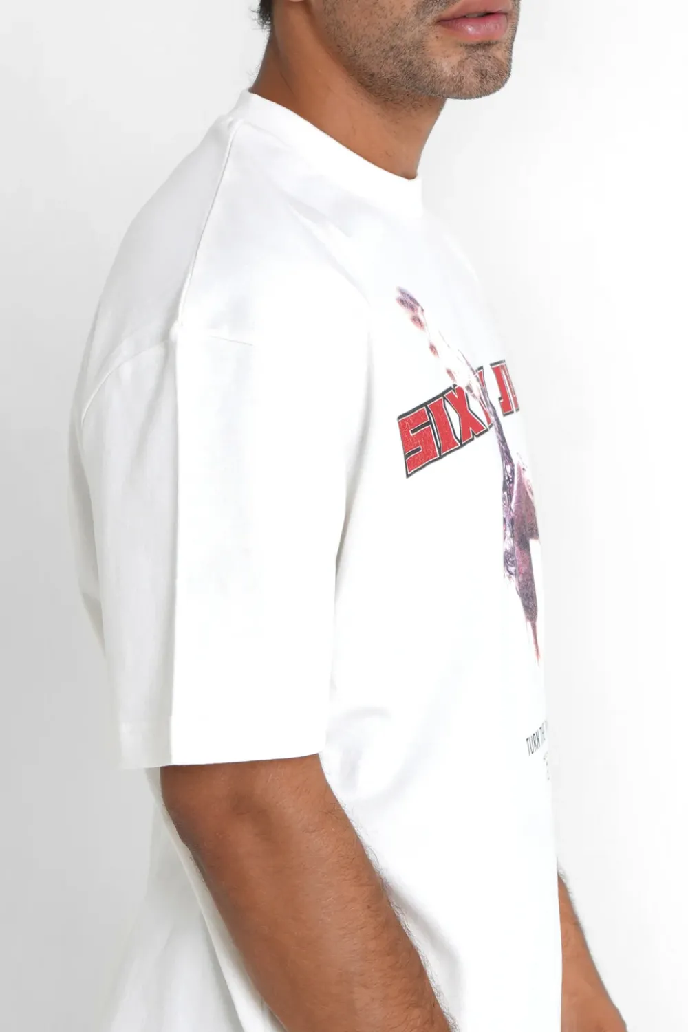 Homme Sixth June Hauts | T-Shirt Vintage Eagle Blanc Casse