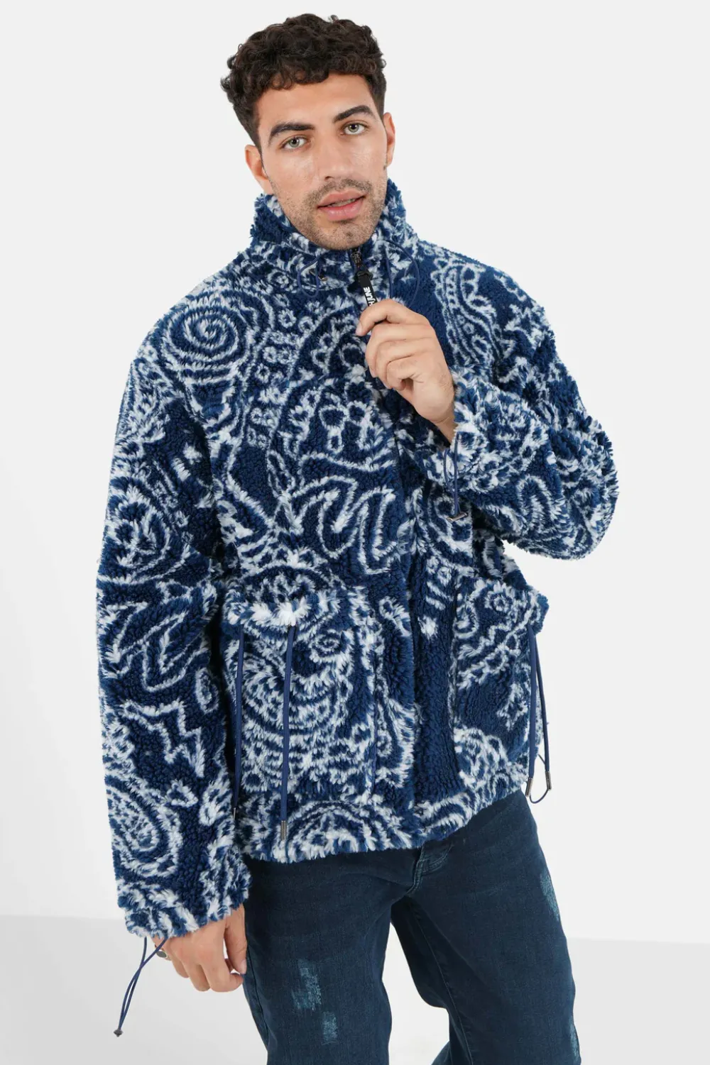 Homme Sixth June Manteaux | Veste Bandana Polaire Bleu