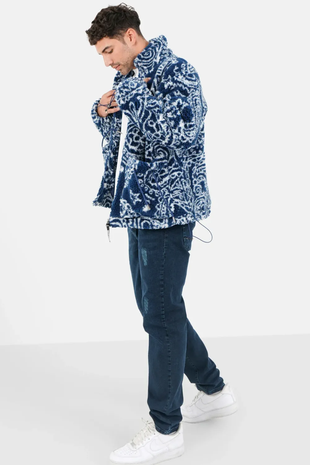 Homme Sixth June Manteaux | Veste Bandana Polaire Bleu