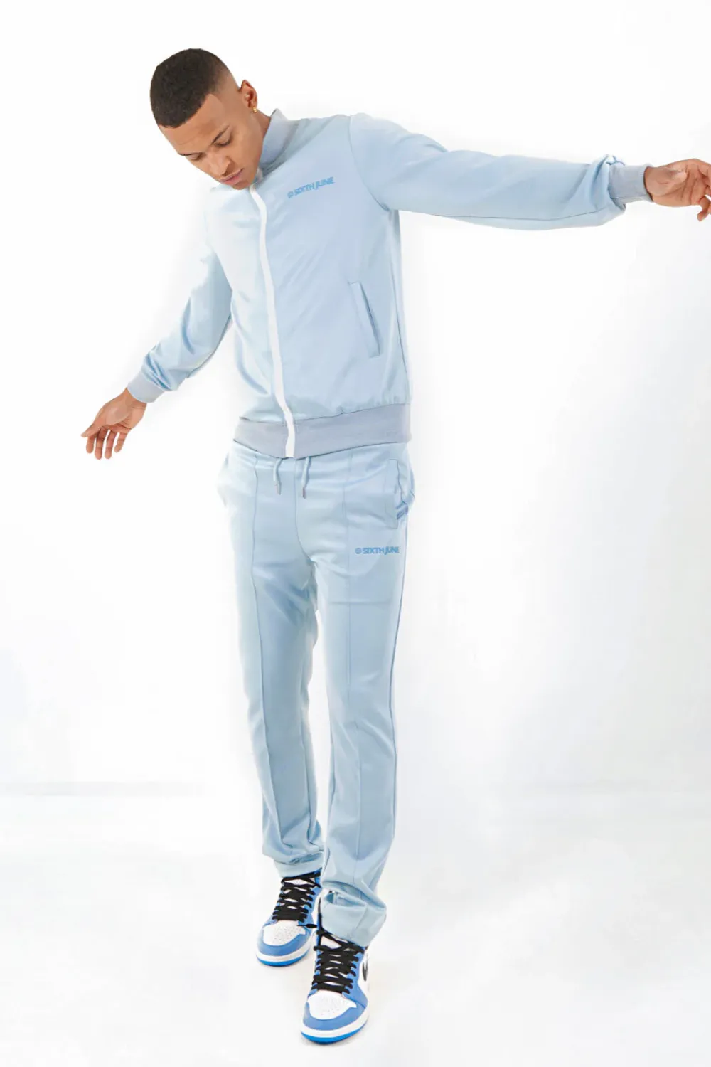 Homme Sixth June Sweats | Veste Jogging Logo Bleu