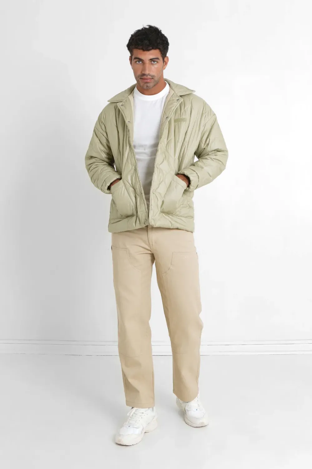 Homme Sixth June Manteaux | Veste Matelassee Vague Vert Kaki