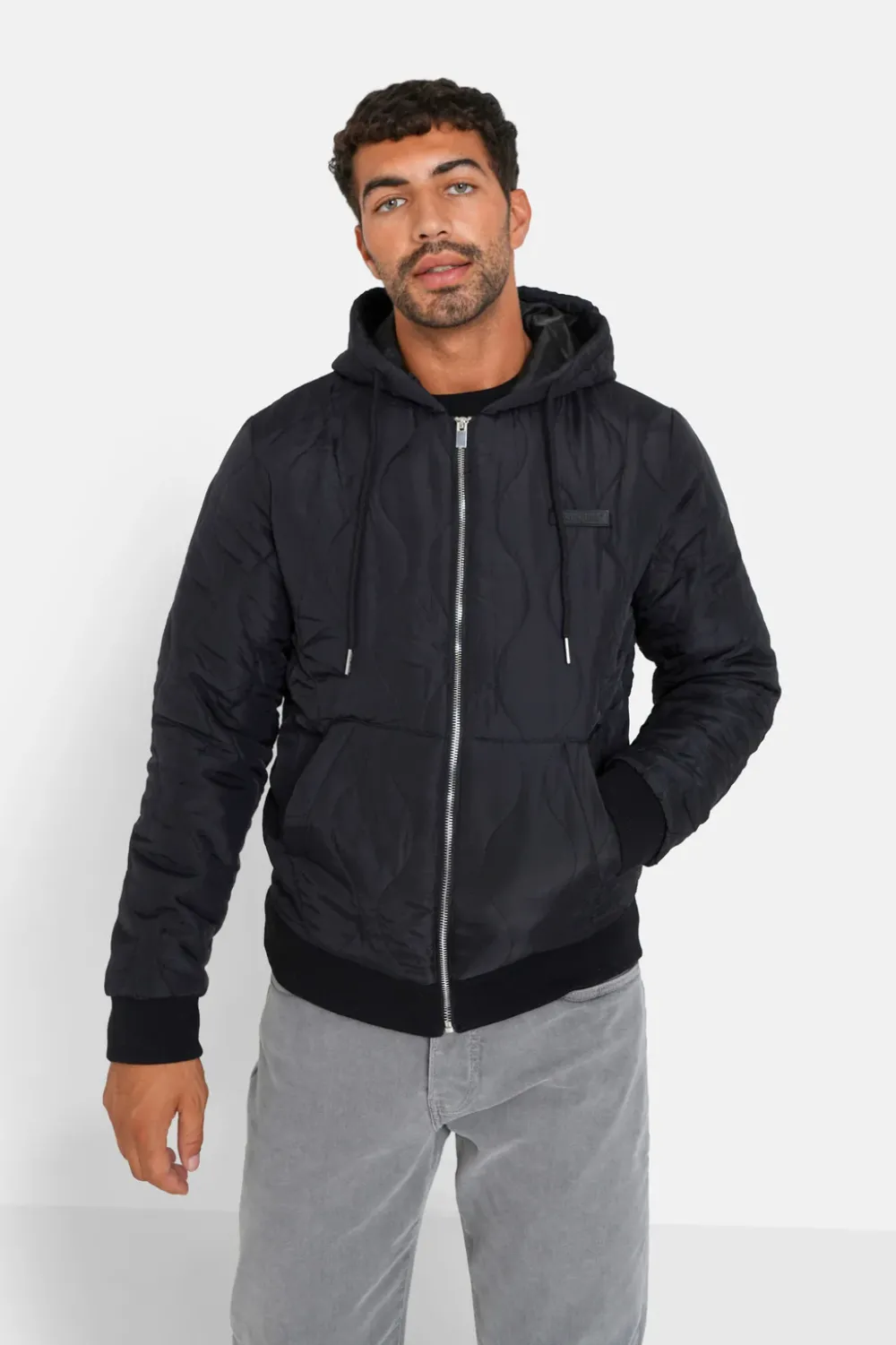 Homme Sixth June Manteaux | Veste Matelassee Wavy Noir