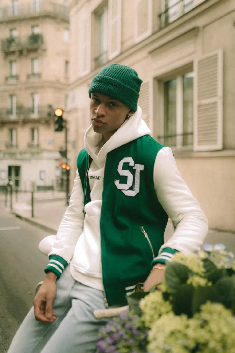 Homme Sixth June Manteaux | Veste Teddy Bicolore Vert Fonce