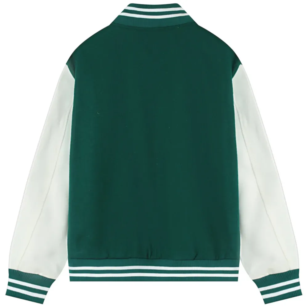 Homme Sixth June Manteaux | Veste Teddy Bicolore Vert Fonce