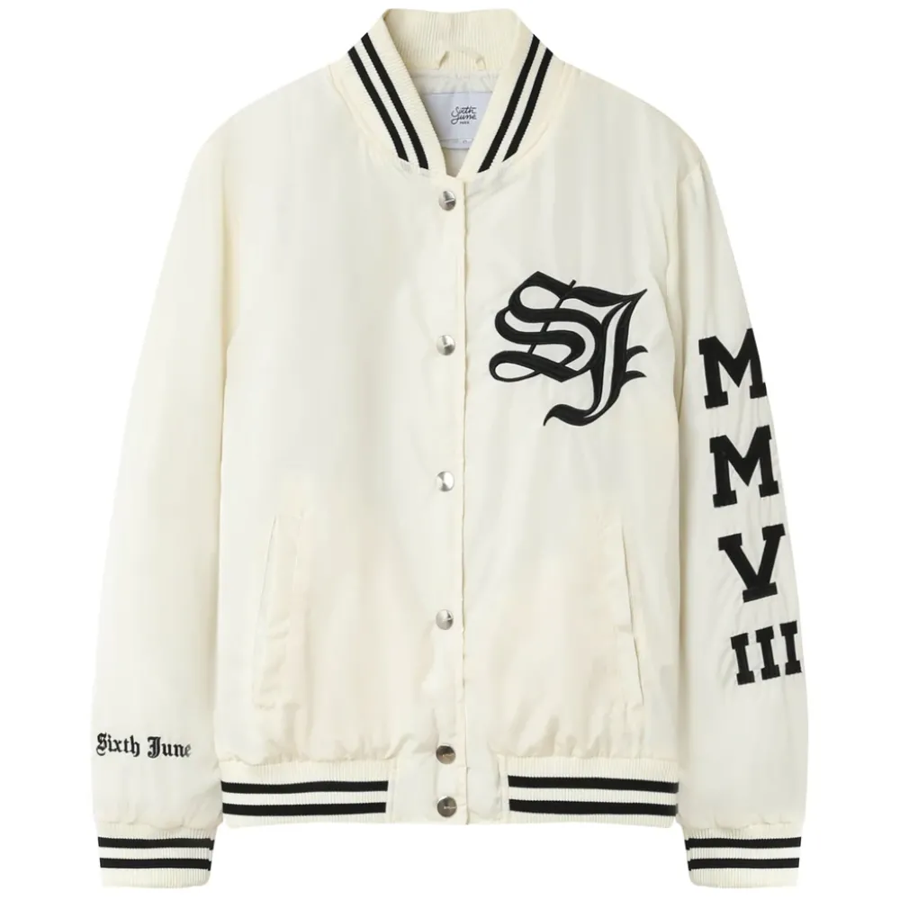 Femme Sixth June Manteaux | Veste Teddy Matelasse Blanc